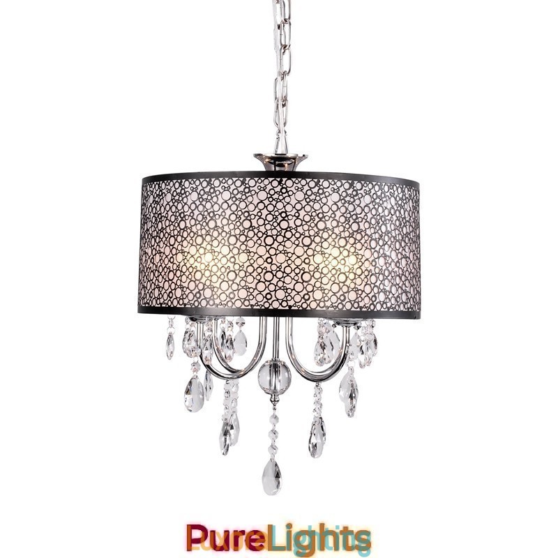 Designer Touch Decorative Traditional Classic Crystal Chrome Metal Chandelier