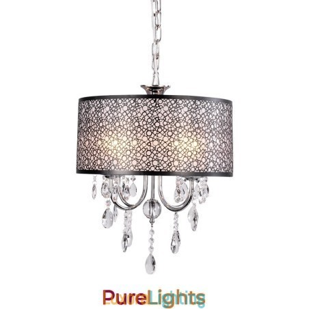 Designer Touch Decorative Traditional Classic Crystal Chrome Metal Chandelier