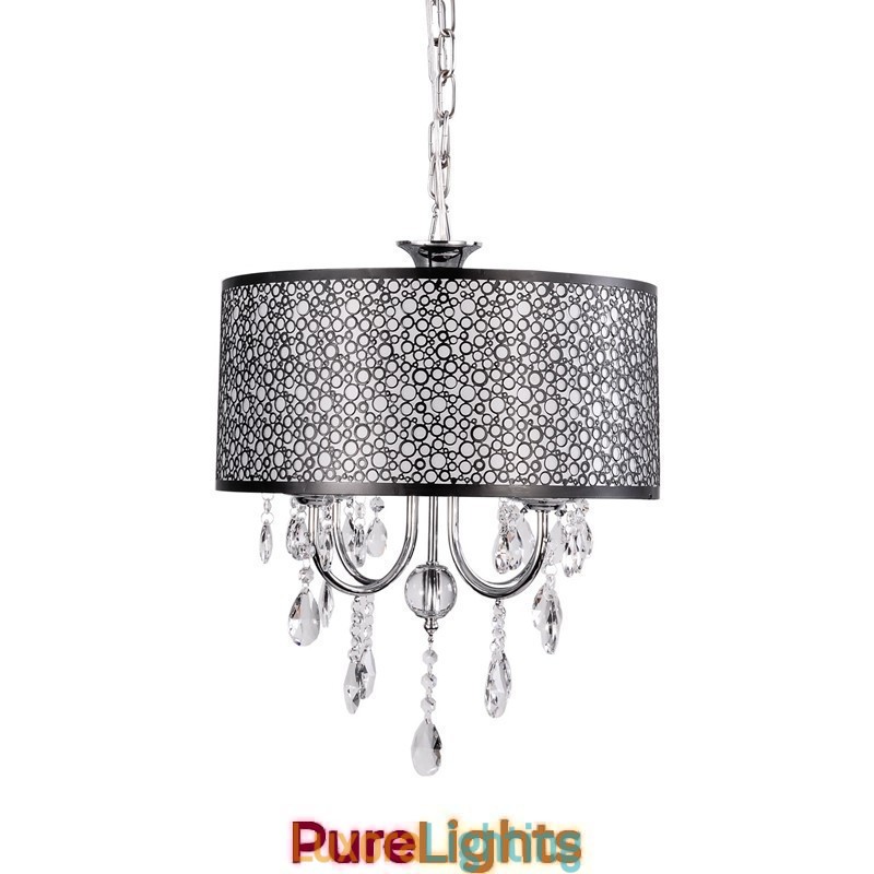 Designer Touch Decorative Traditional Classic Crystal Chrome Metal Chandelier