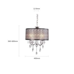 Designer Touch Decorative Traditional Classic Crystal Chrome Metal Chandelier