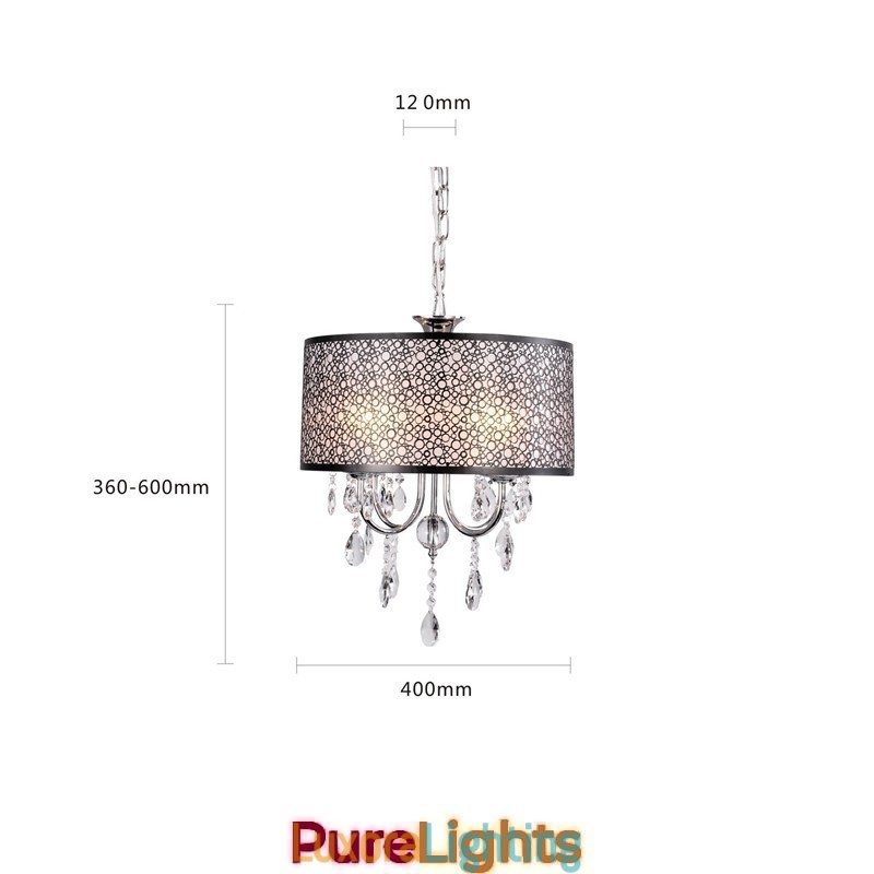 Designer Touch Decorative Traditional Classic Crystal Chrome Metal Chandelier