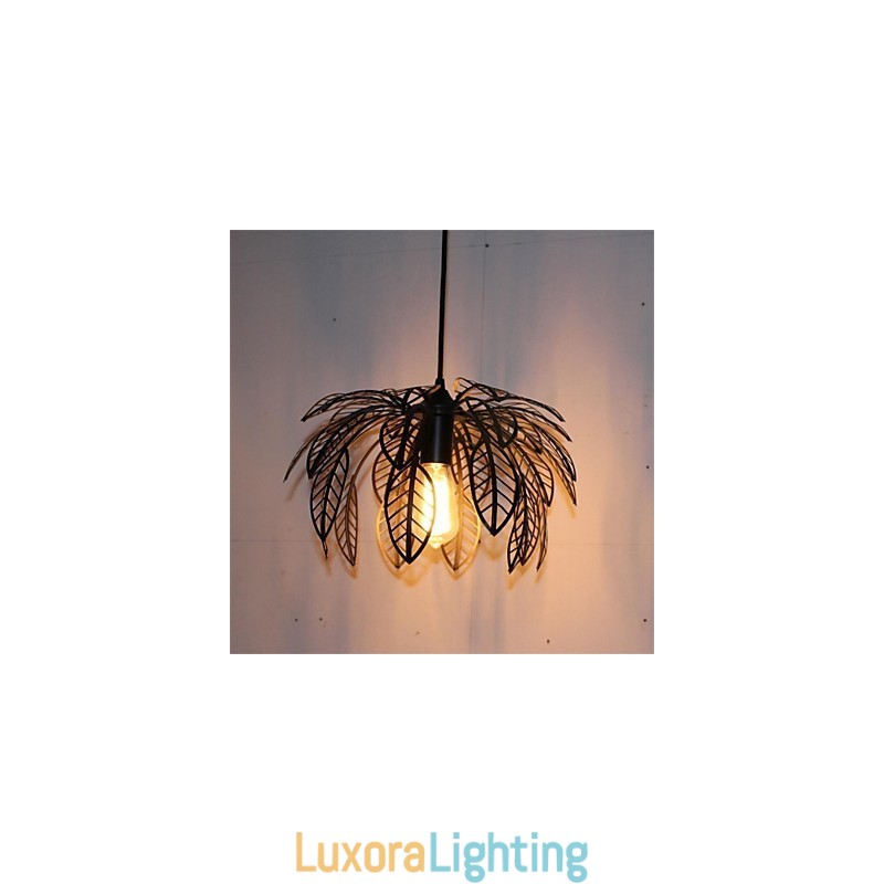 Designer Touch Decorative Simple Retro Single Head Leaf Shaped Iron Chandelier