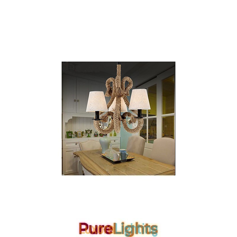 Designer Touch Decorative Retro Minimalist Creative Rope Chandelier
