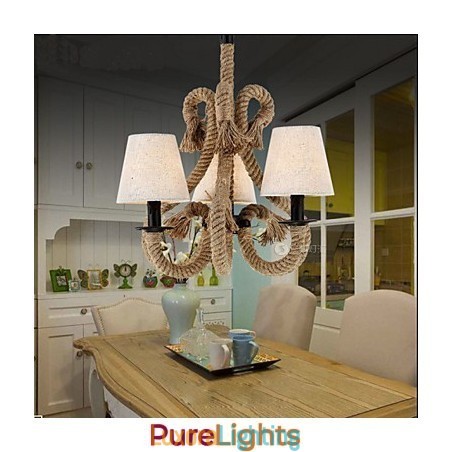Designer Touch Decorative Retro Minimalist Creative Rope Chandelier