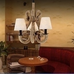 Designer Touch Decorative Retro Minimalist Creative Rope Chandelier
