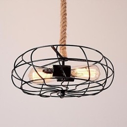 Designer Touch Decorative Vintage American Lron Rope Creative Industrial Fan Chandelier