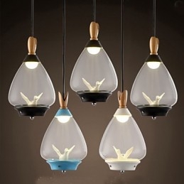 Designer Touch Decorative Single Head Glass Small Bird Pendant