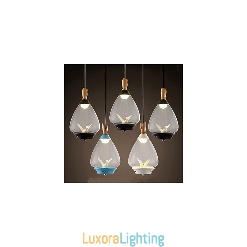 Designer Touch Decorative Single Head Glass Small Bird Pendant