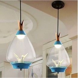 Designer Touch Decorative Single Head Glass Small Bird Pendant