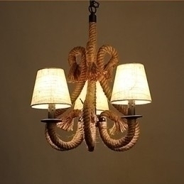 Designer Touch Decorative Retro Minimalist Creative Rope Chandelier