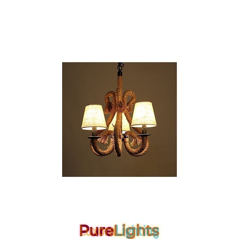 Designer Touch Decorative Retro Minimalist Creative Rope Chandelier