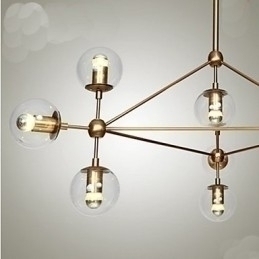 Designer Touch Decorative Golden Beans Chandelier 10 Light with Glass Shade