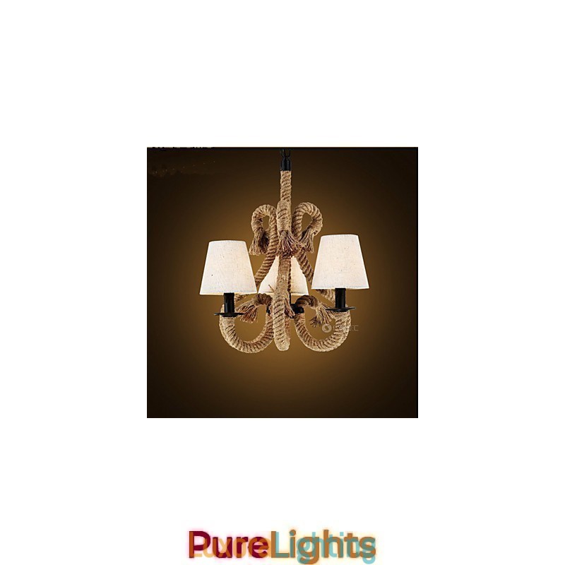 Designer Touch Decorative Retro Minimalist Creative Rope Chandelier