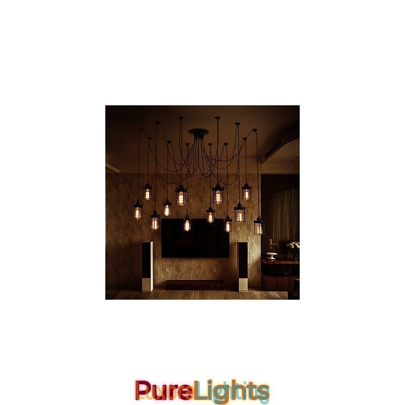 Designer Touch Decorative American Country Retro 12 Head Beauty Flower Pendant