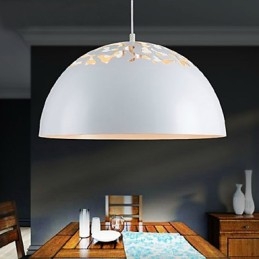 Designer Touch Decorative Vintage Style Minimalist 1 Light Pendant with Carved Shade Pendant Light