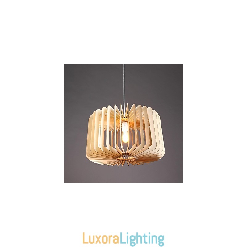 Designer Touch Decorative Modern Contemporary Traditional Classic Country Vintage Lantern Painting Wood Bamboo Pendant Light