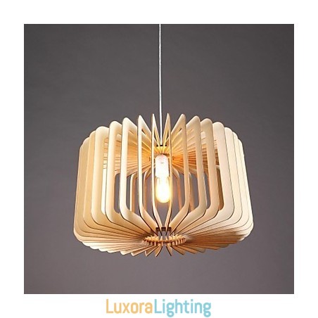 Designer Touch Decorative Modern Contemporary Traditional Classic Country Vintage Lantern Painting Wood Bamboo Pendant Light