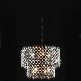 Designer Touch Decorative Modern Contemporary Drum Crystal Painting Pendant Light