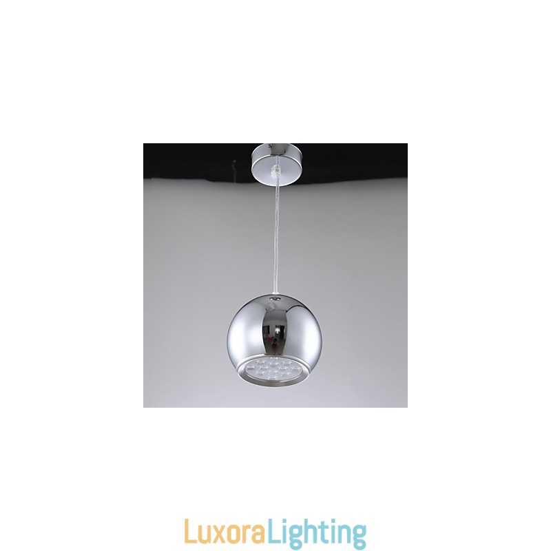 Designer Touch Decorative Modern Contemporary Globe Electroplated Metal Pendant Light