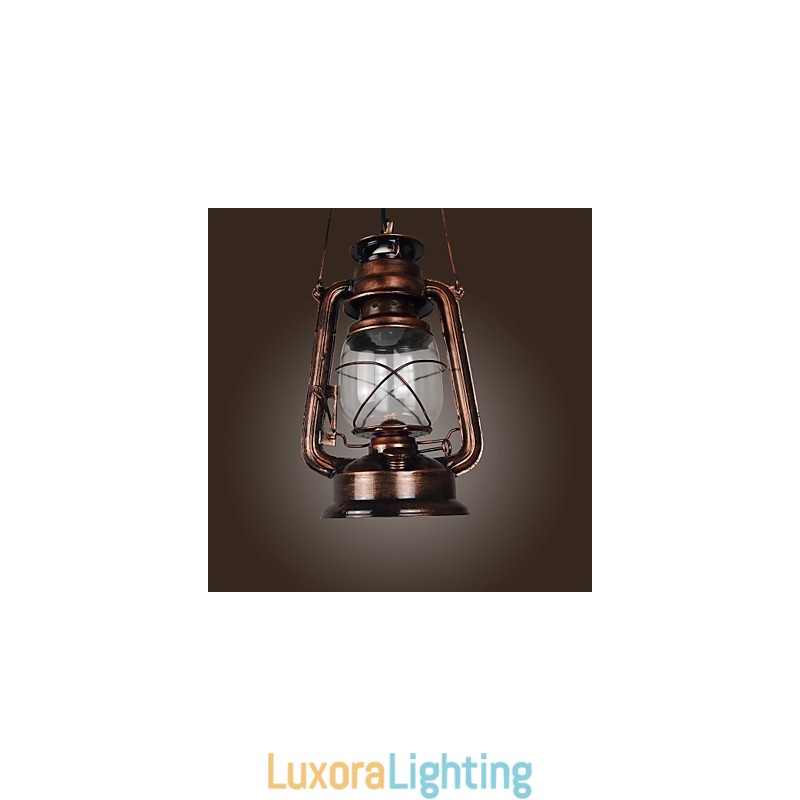 Designer Touch Decorative Country Lantern Mini Style Bronze Pendant Light