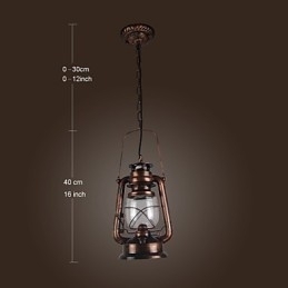 Designer Touch Decorative Country Lantern Mini Style Bronze Pendant Light