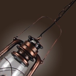 Designer Touch Decorative Country Lantern Mini Style Bronze Pendant Light
