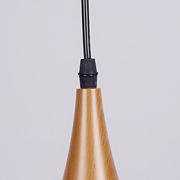 Designer Touch Decorative Retro Pendant Light Wood Grain Metal Cafe pendant lamps