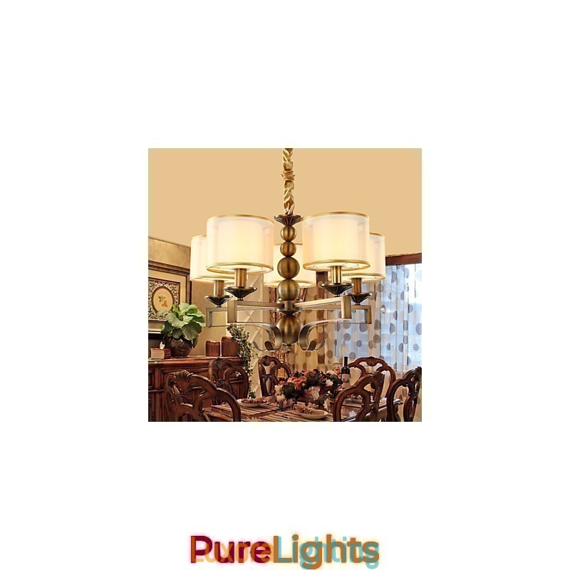 Designer Touch Decorative Rustic Lodge Vintage Mini Style Electroplated Metal Chandelier