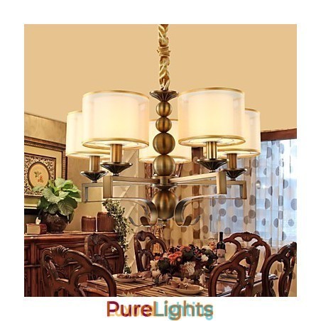 Designer Touch Decorative Rustic Lodge Vintage Mini Style Electroplated Metal Chandelier