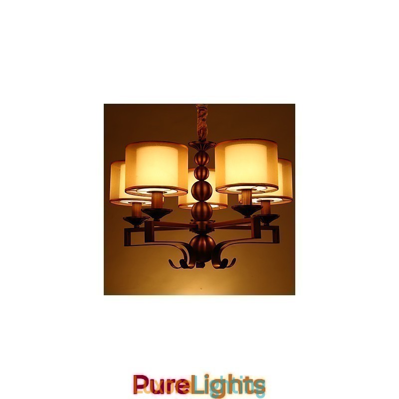 Designer Touch Decorative Rustic Lodge Vintage Mini Style Electroplated Metal Chandelier