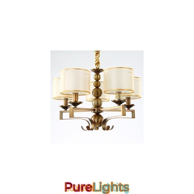 Designer Touch Decorative Rustic Lodge Vintage Mini Style Electroplated Metal Chandelier