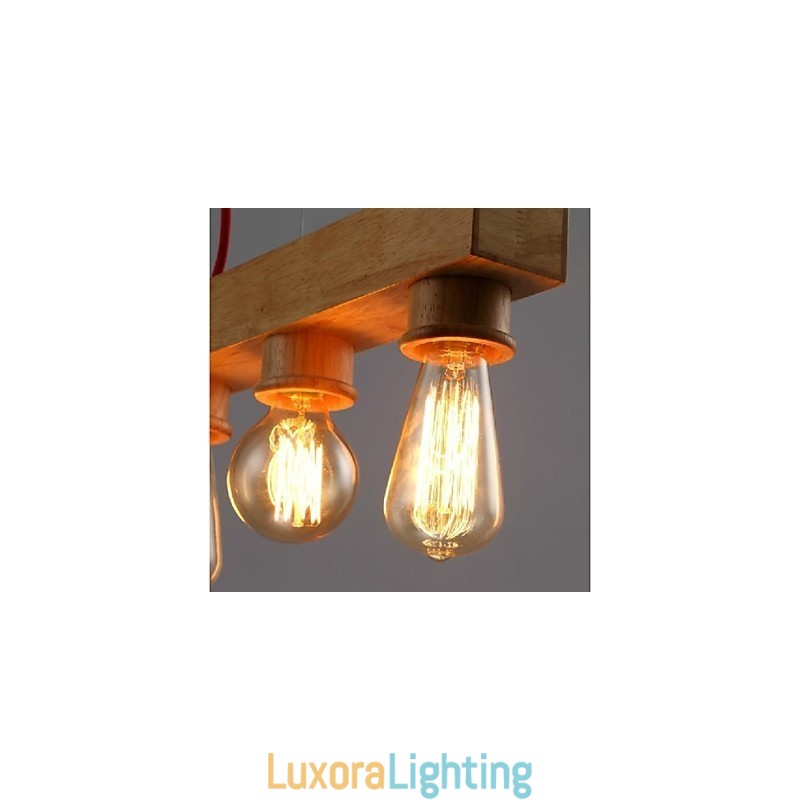 Designer Touch Decorative Modern Contemporary Traditional Classic Mini Style Painting Wood Bamboo Pendant Light