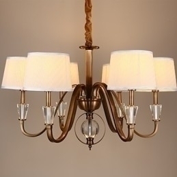 Designer Touch Decorative Rustic Lodge Vintage Crystal Mini Style Electroplated Metal Chandelier