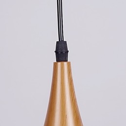 Designer Touch Decorative Retro Pendant Light Wood Grain Metal Cafe pendant lamps