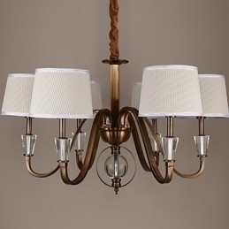 Designer Touch Decorative Rustic Lodge Vintage Crystal Mini Style Electroplated Metal Chandelier