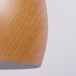 Designer Touch Decorative Retro Pendant Light Wood Grain Metal Cafe pendant lamps