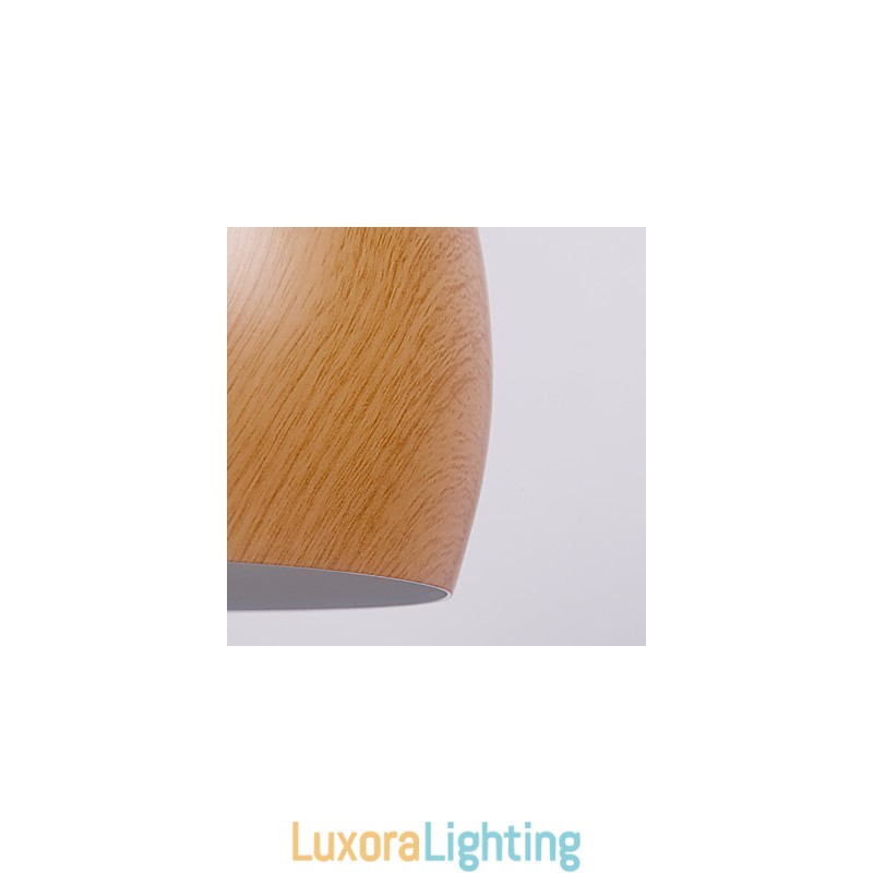 Designer Touch Decorative Retro Pendant Light Wood Grain Metal Cafe pendant lamps