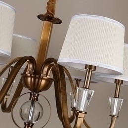 Designer Touch Decorative Rustic Lodge Vintage Crystal Mini Style Electroplated Metal Chandelier