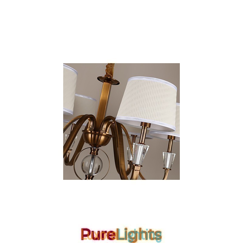 Designer Touch Decorative Rustic Lodge Vintage Crystal Mini Style Electroplated Metal Chandelier