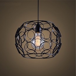 Designer Touch Decorative Creative Contracted Nordic Wrought Iron Glass Single Head Droplight Lamp Light