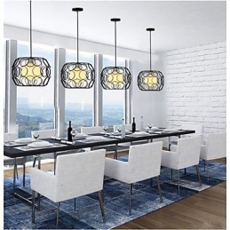 Designer Touch Decorative Creative Contracted Nordic Wrought Iron Glass Single Head Droplight Lamp Light