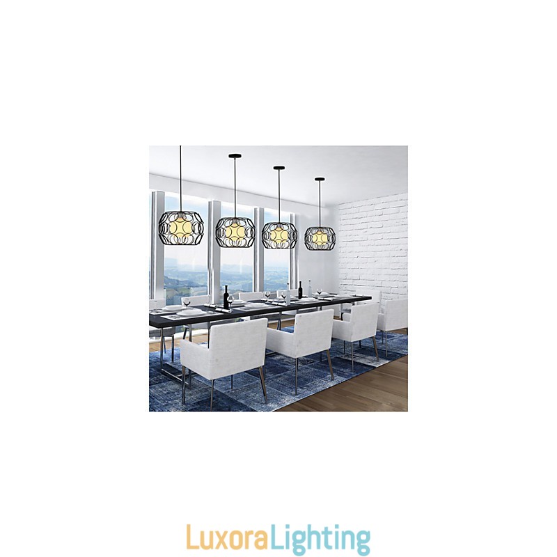 Designer Touch Decorative Creative Contracted Nordic Wrought Iron Glass Single Head Droplight Lamp Light