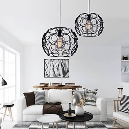 Designer Touch Decorative Creative Contracted Nordic Wrought Iron Glass Single Head Droplight Lamp Light