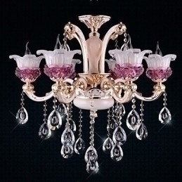 Designer Touch Decorative Modern Simple European Style Chinese Purple Jade Crystal Pendant