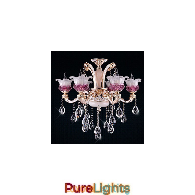 Designer Touch Decorative Modern Simple European Style Chinese Purple Jade Crystal Pendant