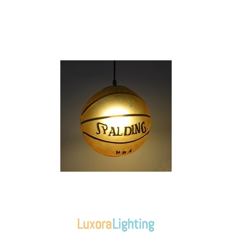 Designer Touch Decorative Glass Pendant Cafe Retro Basketball Pendant