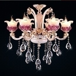 Designer Touch Decorative Modern Simple European Style Chinese Purple Jade Crystal Pendant