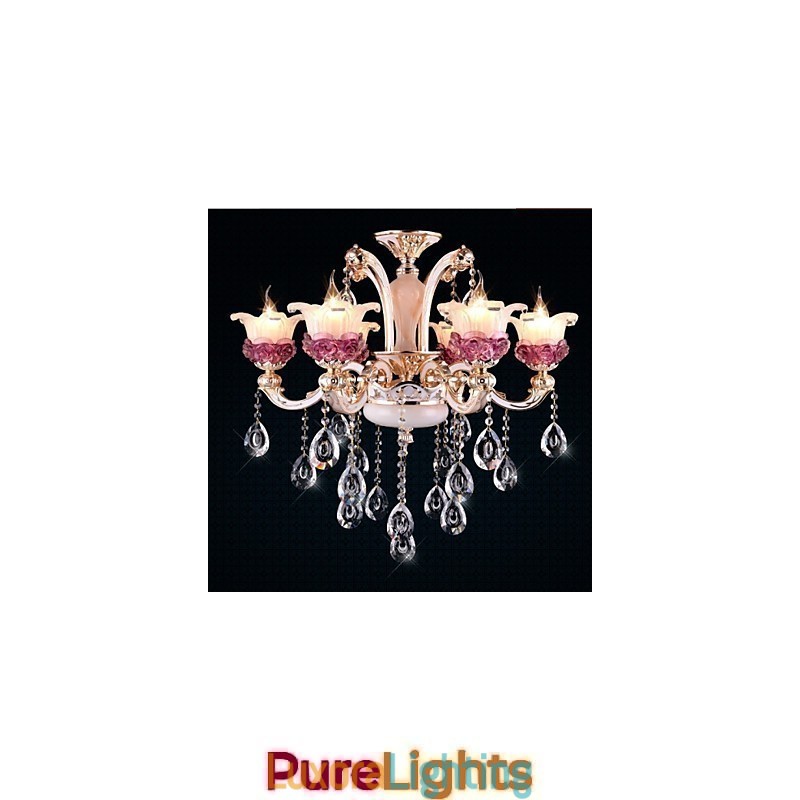 Designer Touch Decorative Modern Simple European Style Chinese Purple Jade Crystal Pendant