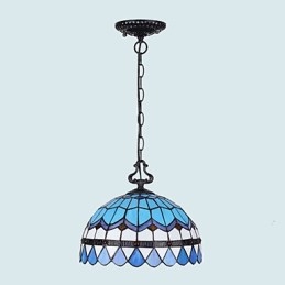Designer Touch Decorative European Rural Creative Arts Stained Glass Chandelier Restoring Ancient Ways Lamp Light