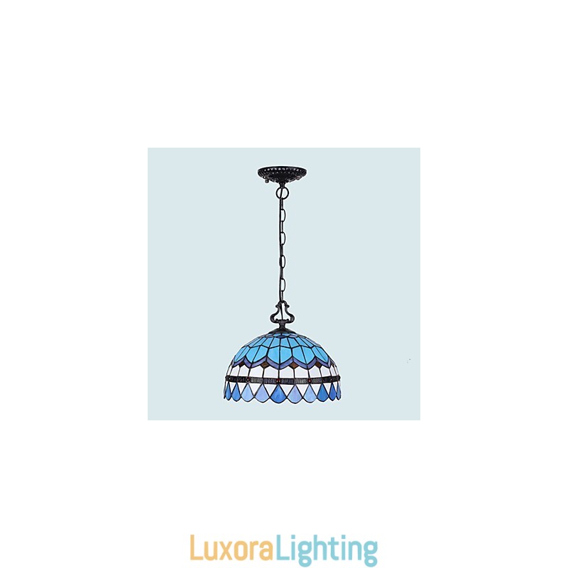Designer Touch Decorative European Rural Creative Arts Stained Glass Chandelier Restoring Ancient Ways Lamp Light